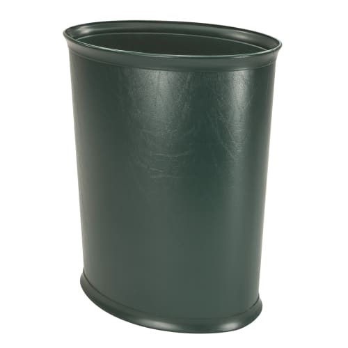 Design Line Wastebasket, 13 Quart Oval, Hunter Green